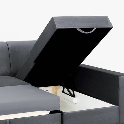 Eckschlafsofa STABLE R - Grau Lila