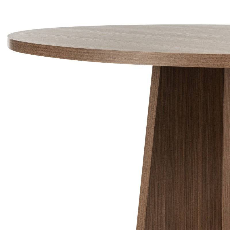 Tavolo da pranzo rotondo ERLOM 100 cm, noce Lincoln
