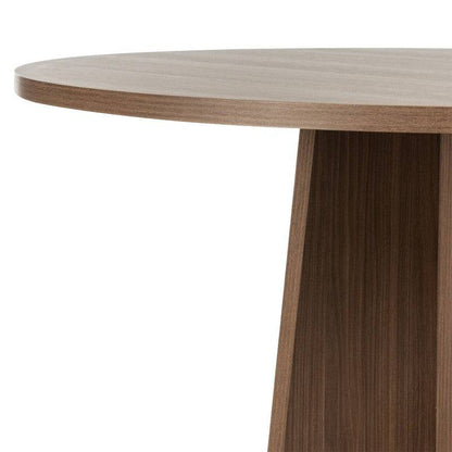 Tavolo da pranzo rotondo ERLOM 100 cm, noce Lincoln