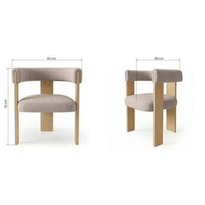 Stuhl INDO, Beige/Esche