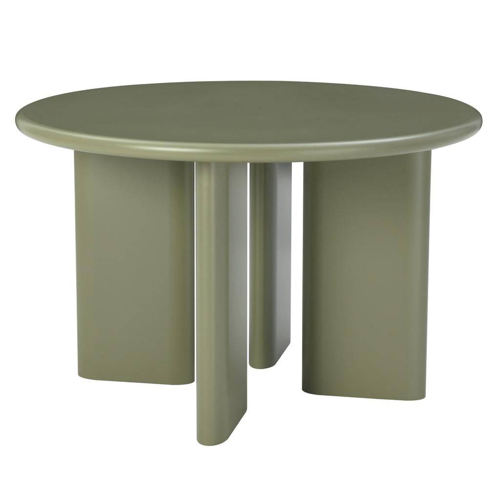 Tavolo da Pranzo MOLIQ 120 cm, Rotondo, Verde Oliva