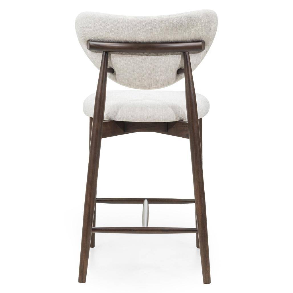 Esszimmerhocker JULIETTE Beige/Nussbaum