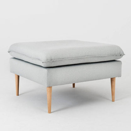 Pouf POSH WOOD - Platino, Legno Naturale