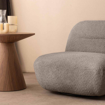 Sessel BOCHIC Drehsockel, Braun-Grau
