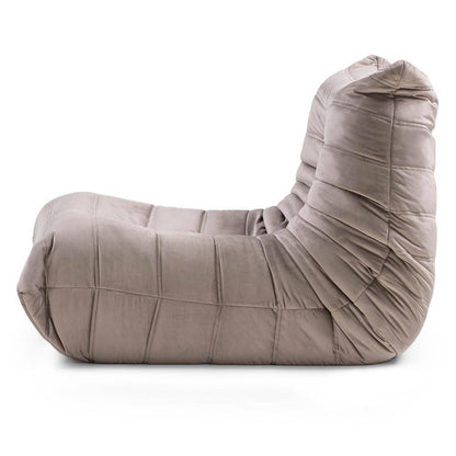 Poltrona Lounge LIBELLULE, marrone-grigio, velluto