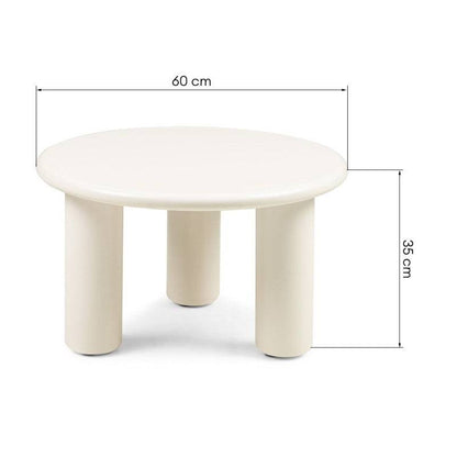 Tavolino TONI 60cm panna finitura opaca