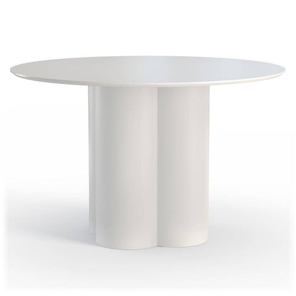 Tavolo da pranzo rotondo COLONA, grigio-beige