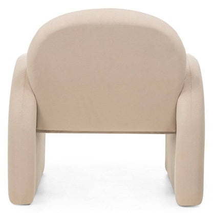 Loungesessel JADA hellbeige Samt