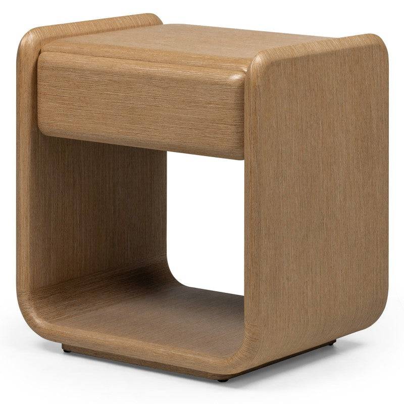 Comodino OXN con cassetto, rovere naturale
