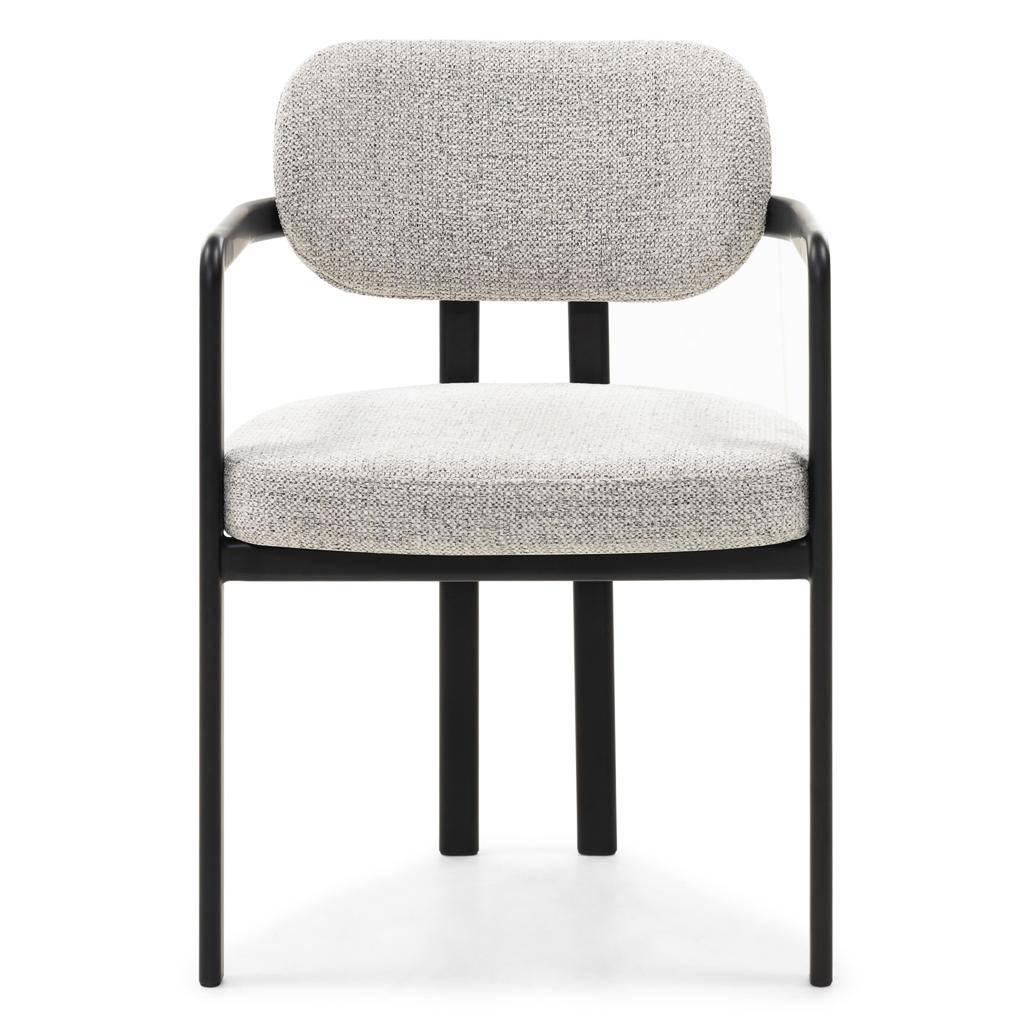 Polsterstuhl FLAIRE, Grau-Beige und Schwarz