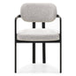 Upholstered Chair FLAIRE, Grey Beige and Black