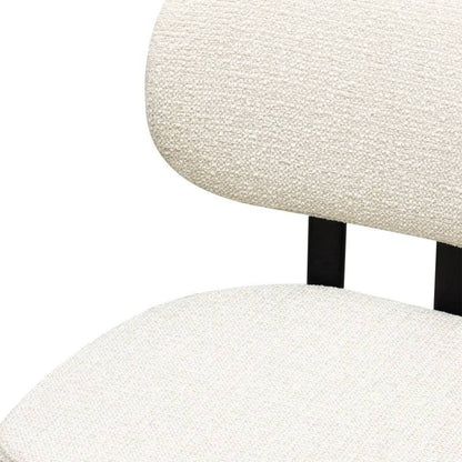 Poltrona FLARA rivestita beige chiaro gambe nere