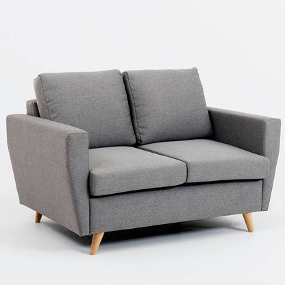 Sofa LOVER 2-Sitzer – Stahl, Natur