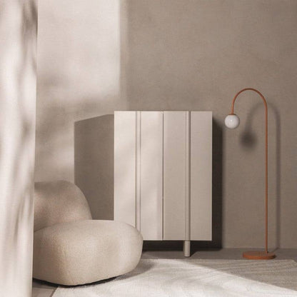 Cassettiera OSSM 2 porte cashmere, fronti arrotondati