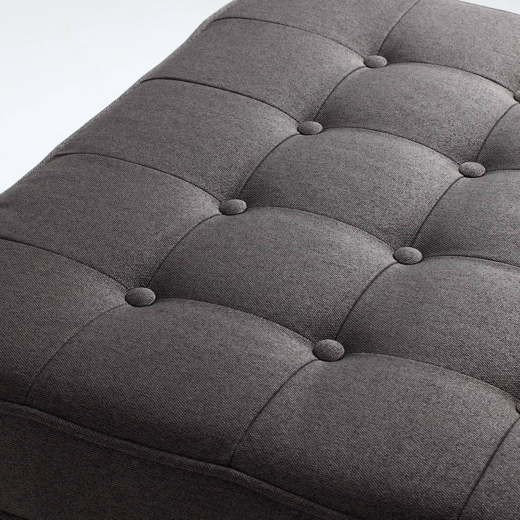 Pouf TOPIC WOOD 75, Carbon, Naturholz