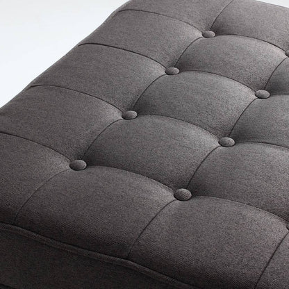Pouf TOPIC WOOD 75, Carbon, Naturholz