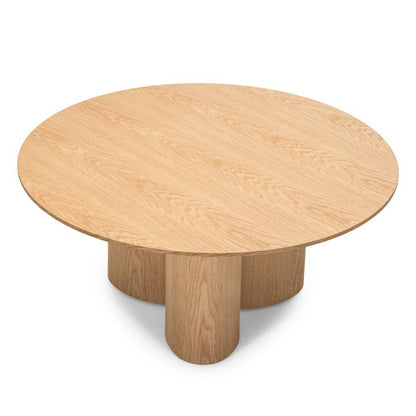 Couchtisch NAORA, rund, 100 cm, Wildeiche Natur