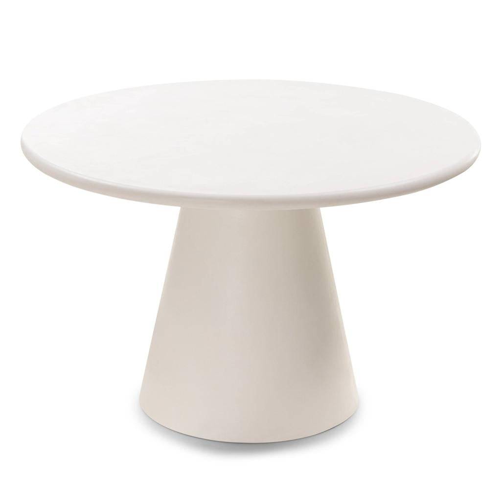 Tavolo da pranzo ADEL 120 cm rotondo, ecru microcemento