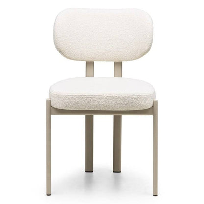 Poltrona FLARA rivestita panna gambe beige