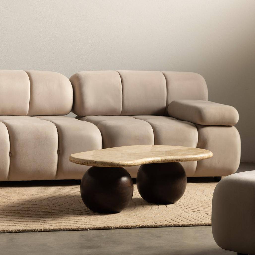 Modul Groß URBANIQUE, Hellbeige, Samt