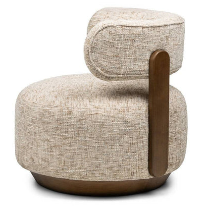 Loungesessel MARABELL, Beige-Grau/Nussbaum