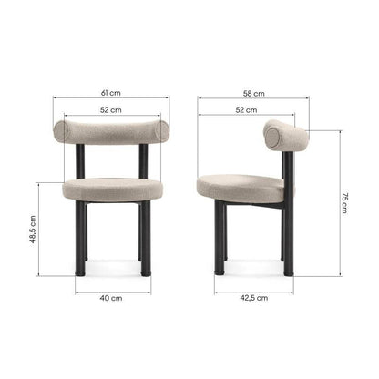 Sedia da pranzo PERER III Talpa Gambe Nere