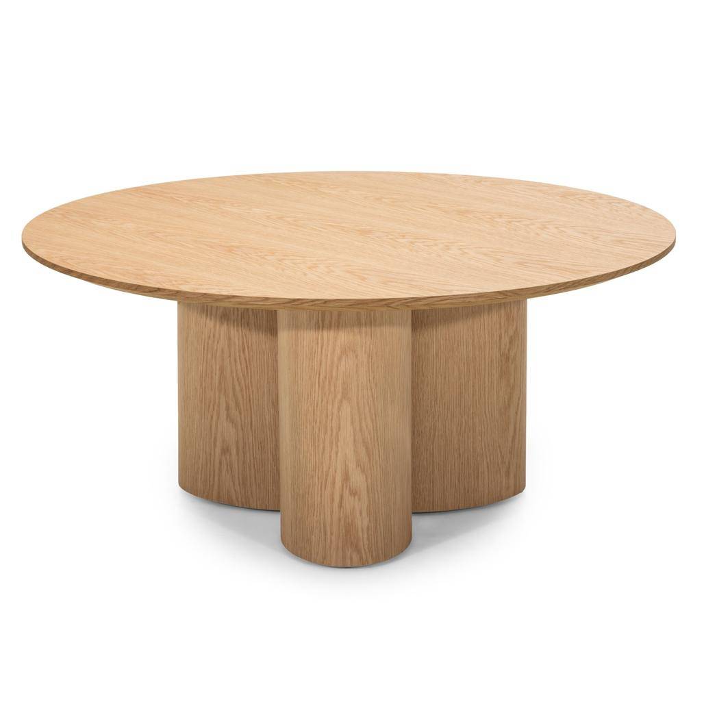 Couchtisch NAORA, rund, 100 cm, Wildeiche Natur