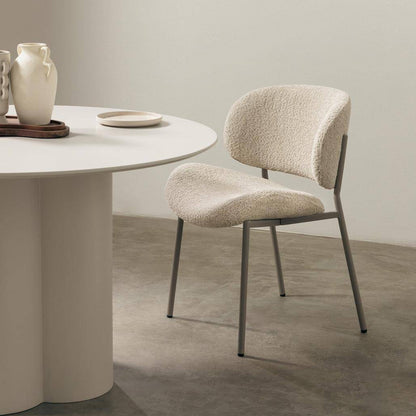Polsterstuhl SUKRA, Beige, Bouclé