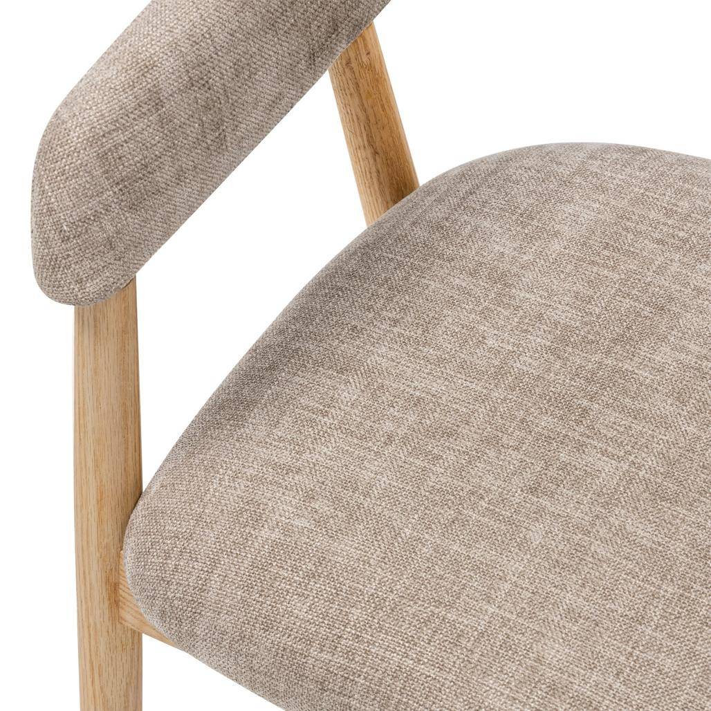 Polsterstuhl LARIS, Dunkelbeige/Eiche
