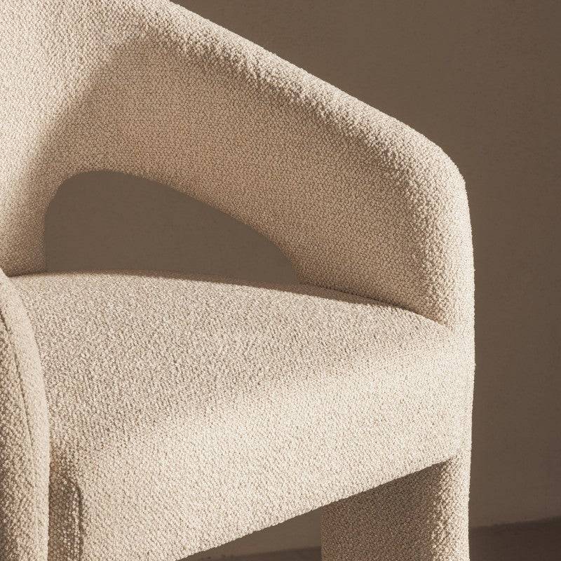 JOEL Sgabello rivestito beige