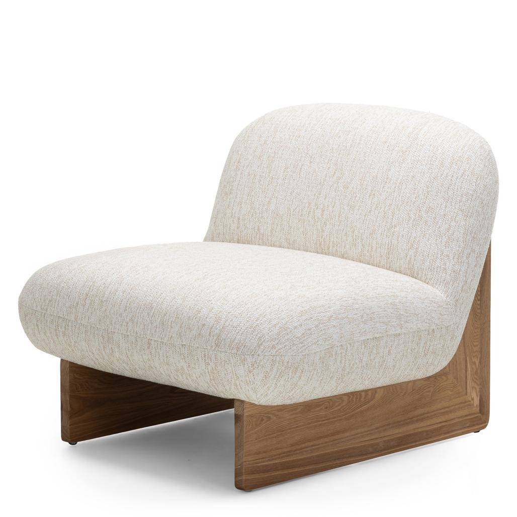 Poltrona lounge MAMET beige forme arrotondate
