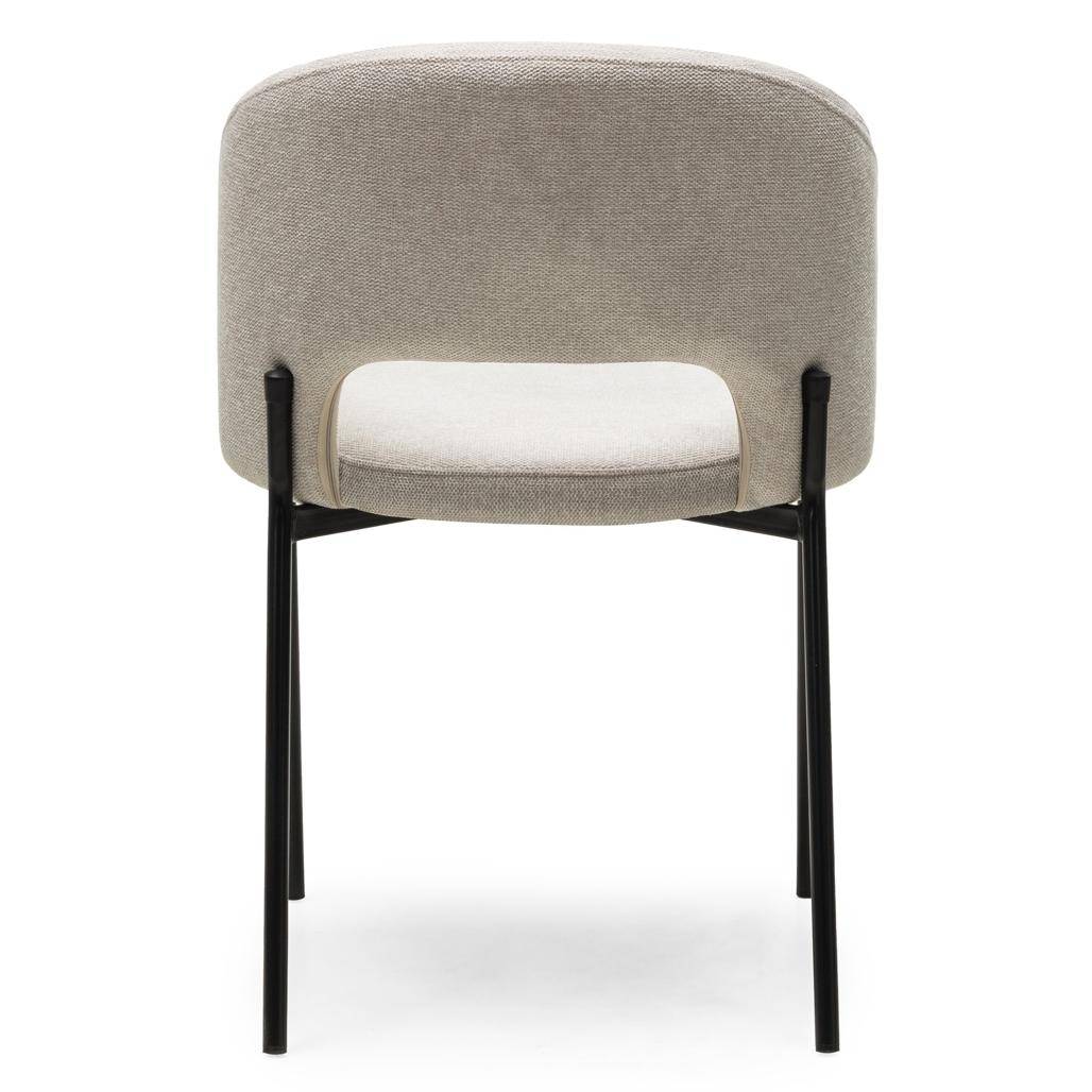 Sedia MORES beige con gambe nere