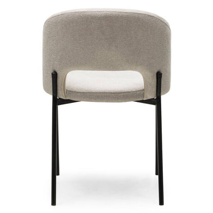 Sedia MORES beige con gambe nere