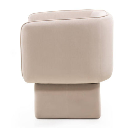 Sedia girevole MAREL beige chiaro velluto