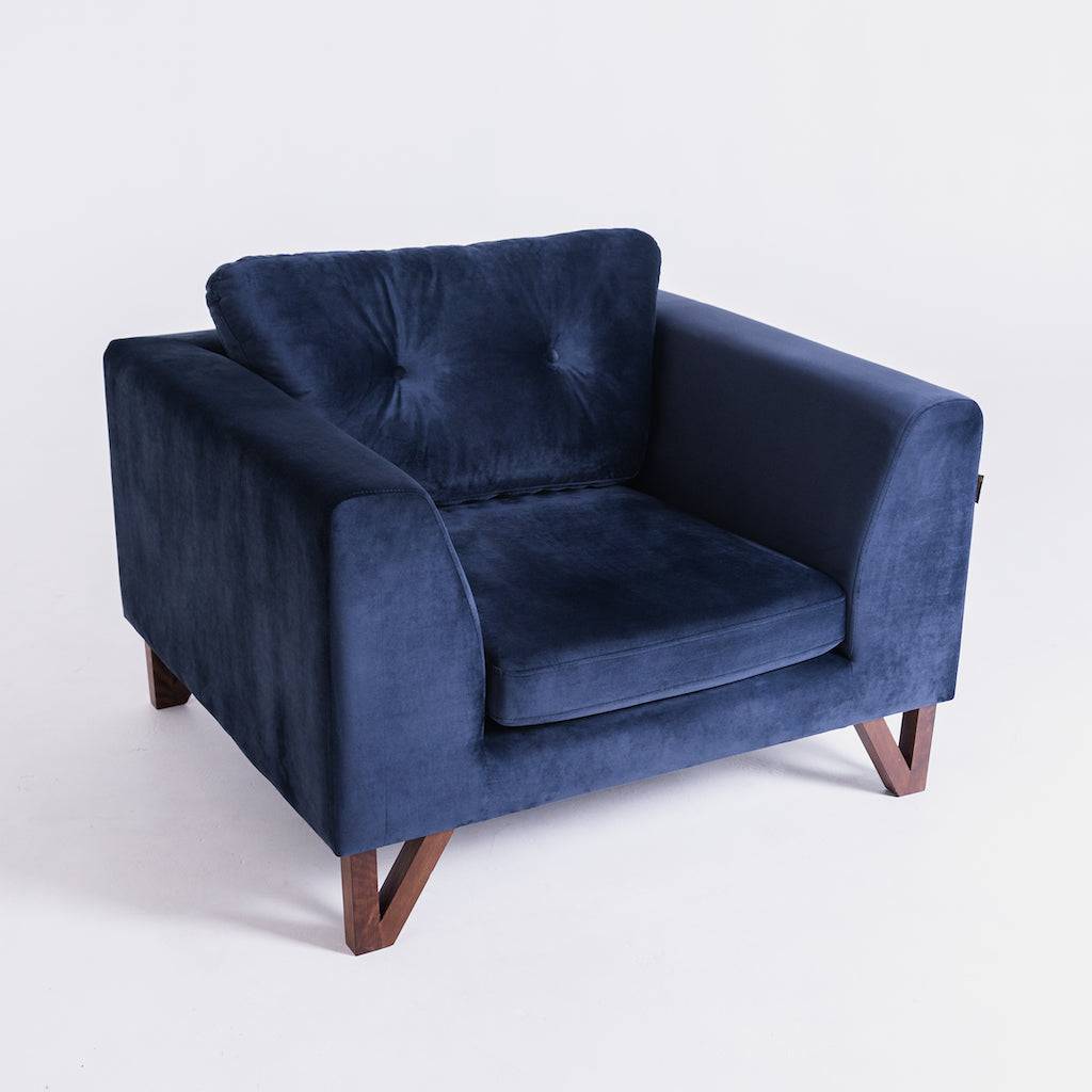 Poltrona WILLY Mirtillo Rosso, Nocciola