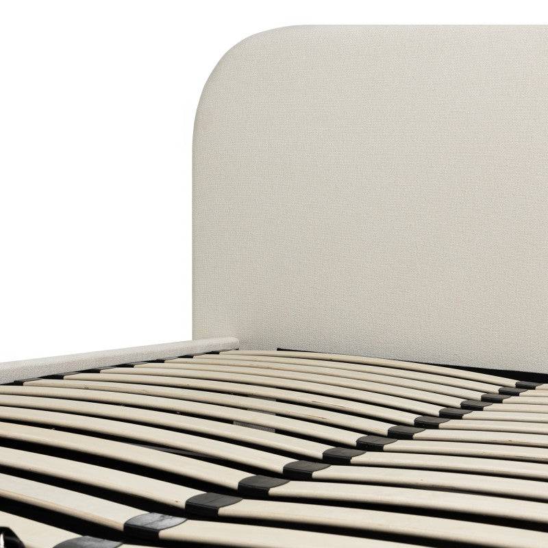 Letto imbottito LUMIN 160x200 cm, beige chiaro