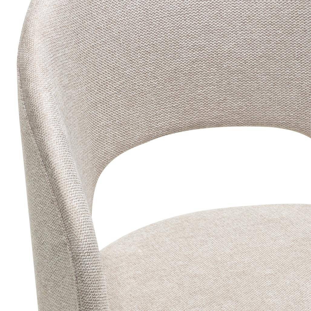 Sedia MORES beige con gambe nere
