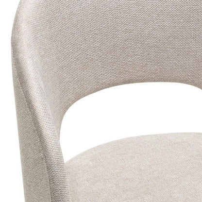 Sedia MORES beige con gambe nere
