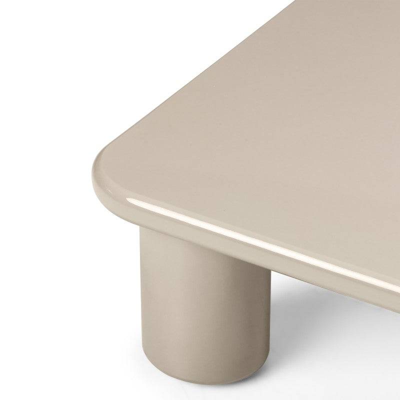 Tavolino MURIEN 90 cm, beige scuro, lucido