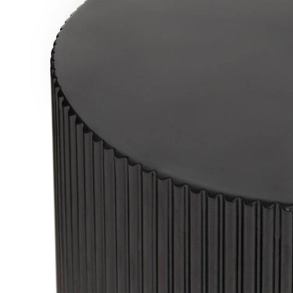 Tavolino laterale RYU 35 cm, nero, rigato