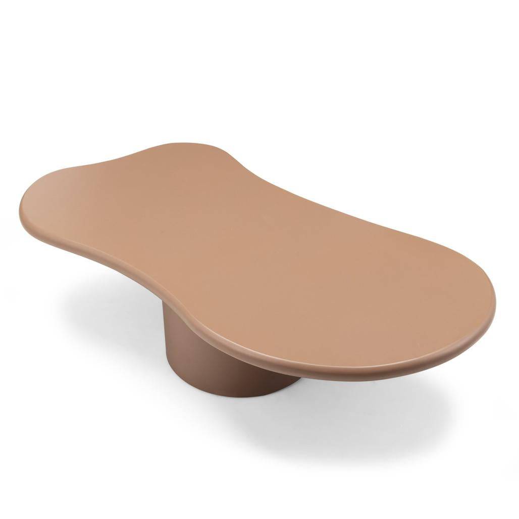 Couchtisch BIZARRE, Zimt, abgerundete Formen