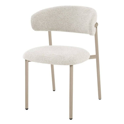 Sedia da pranzo rivestita, beige