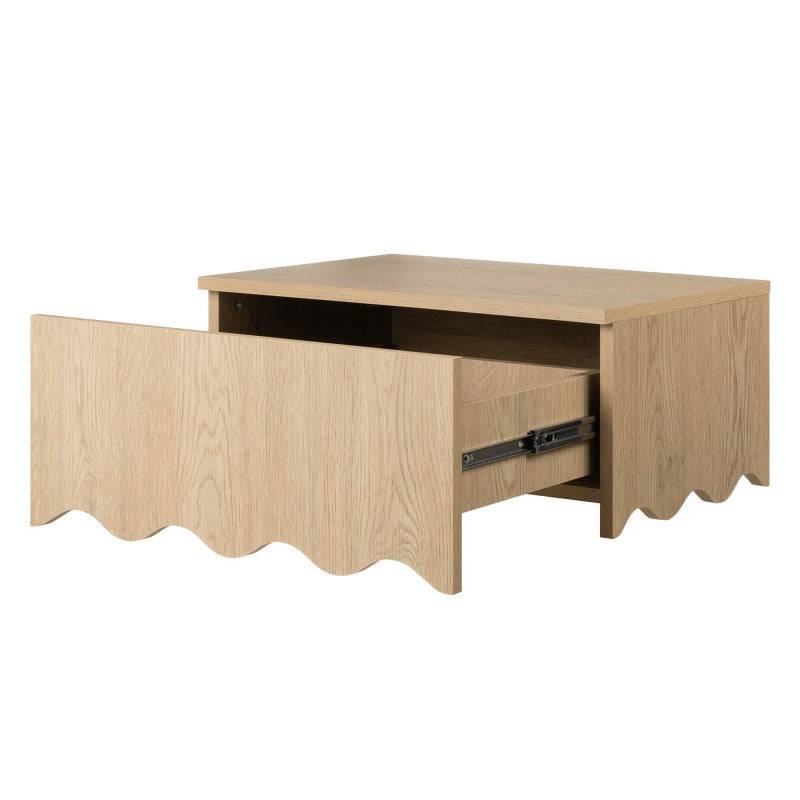 Comodino TIM Cremona Torro Oak con Onda