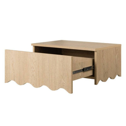 Comodino TIM Cremona Torro Oak con Onda