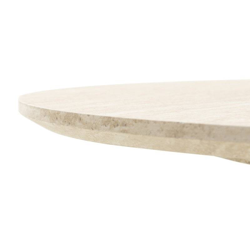 Tavolino da Caffè OREZ, Rotondo 45 cm, Beige