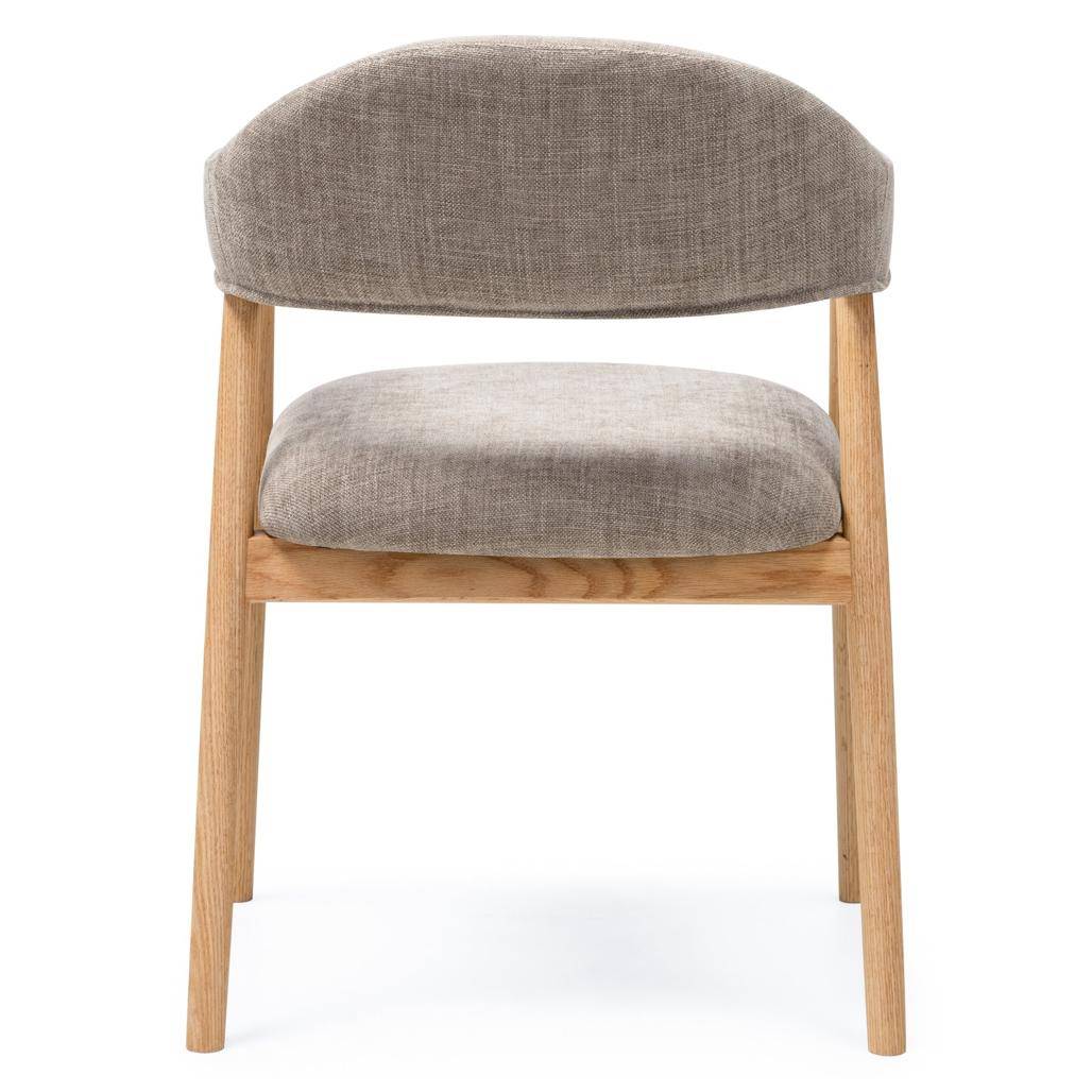 Polsterstuhl LARIS, Dunkelbeige/Eiche
