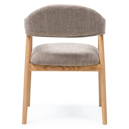 Polsterstuhl LARIS, Dunkelbeige/Eiche