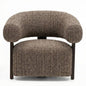 Loungesessel MARBELLO, abgerundete Formen, Braun-Creme/Nussbaum