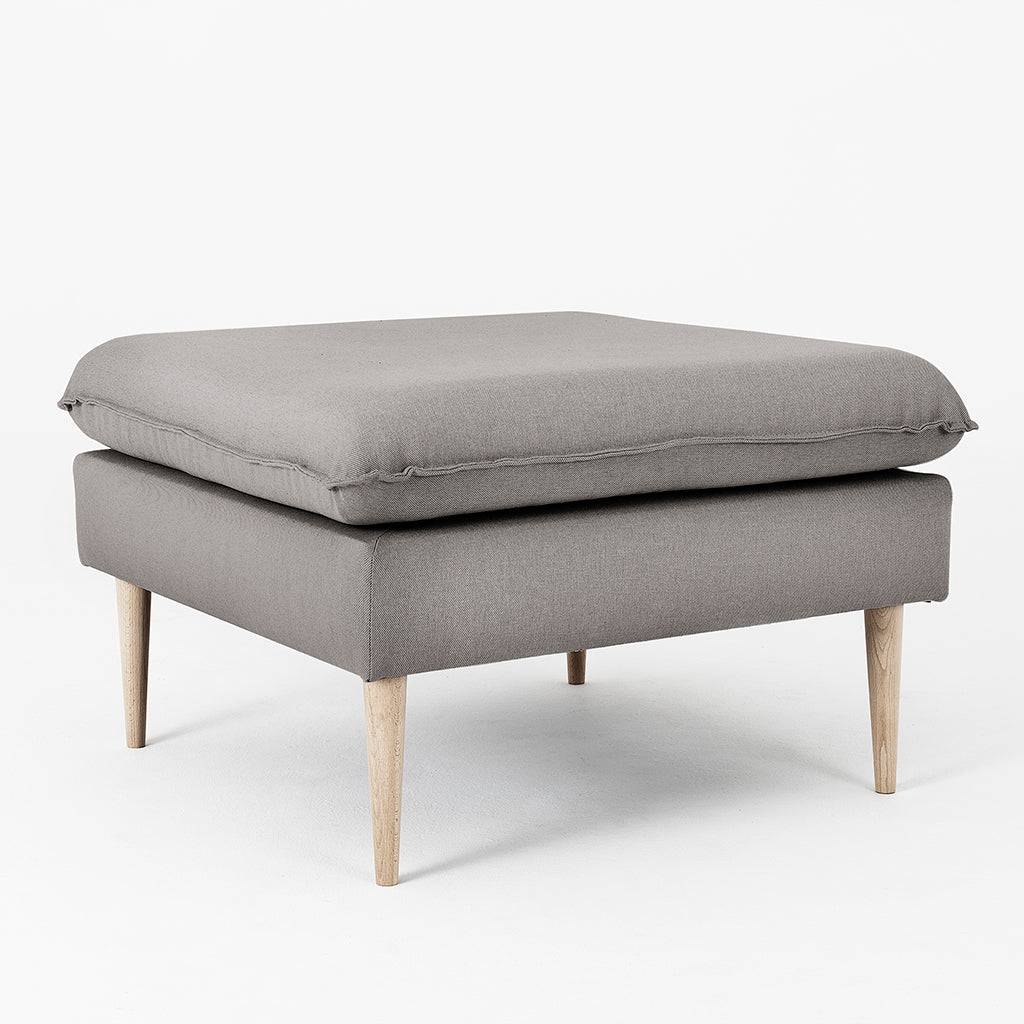 Pouf POSH WOOD – Stahl, Naturholz