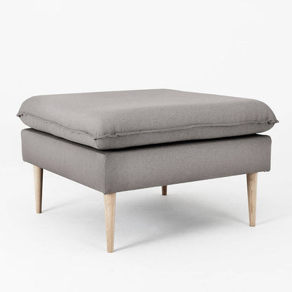 Pouf POSH WOOD – Stahl, Naturholz